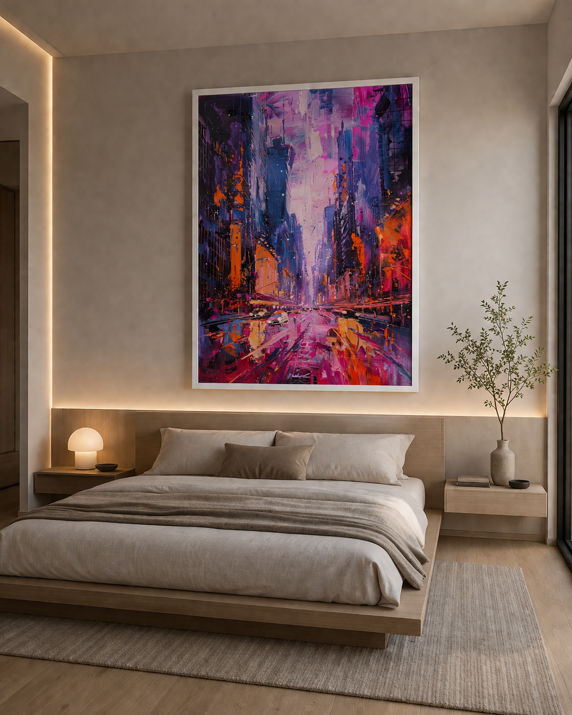 Midnight Motion Framed canvas