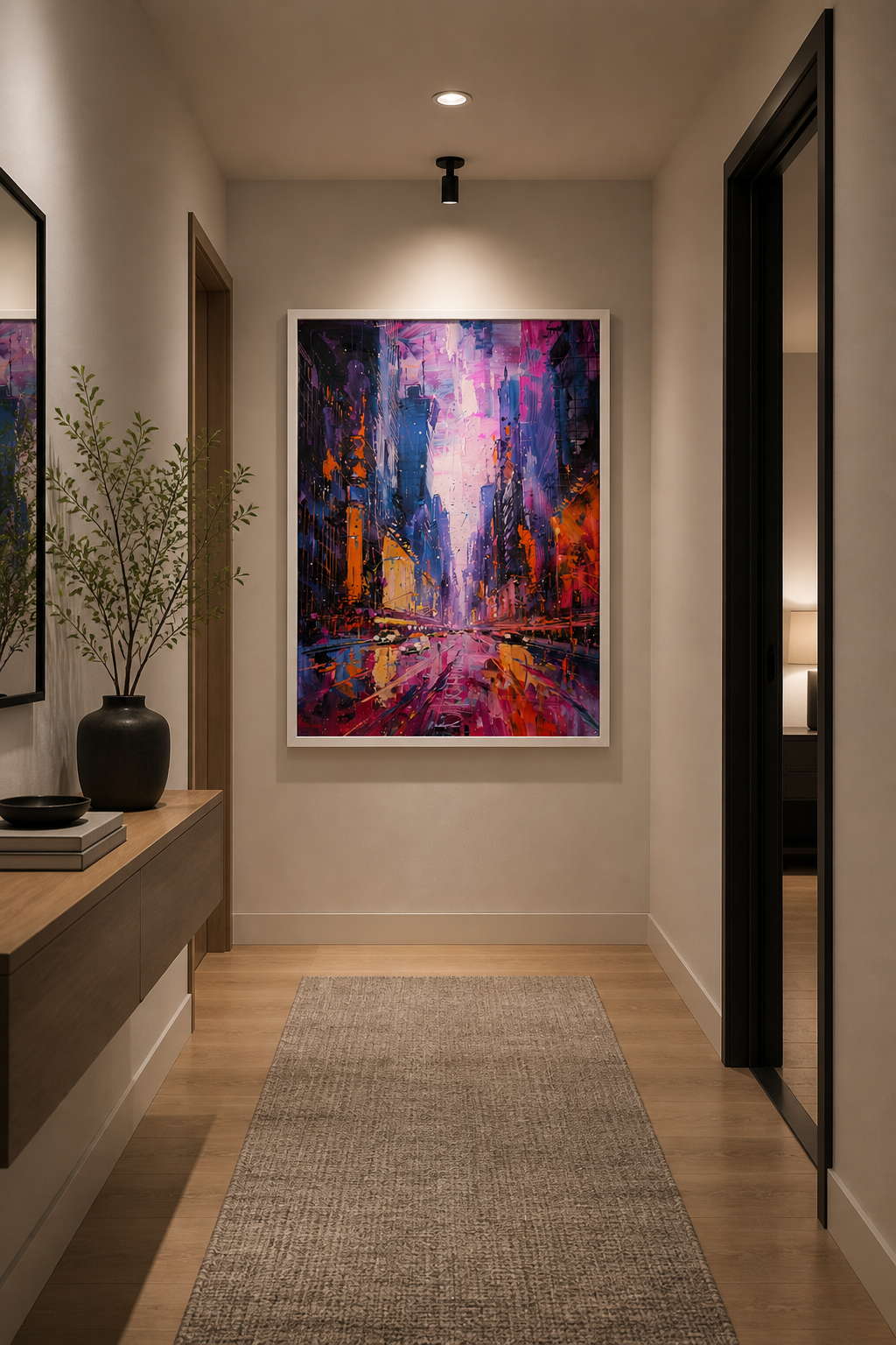 Midnight Motion Framed canvas