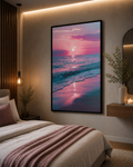 Pink Sunset Framed canvas