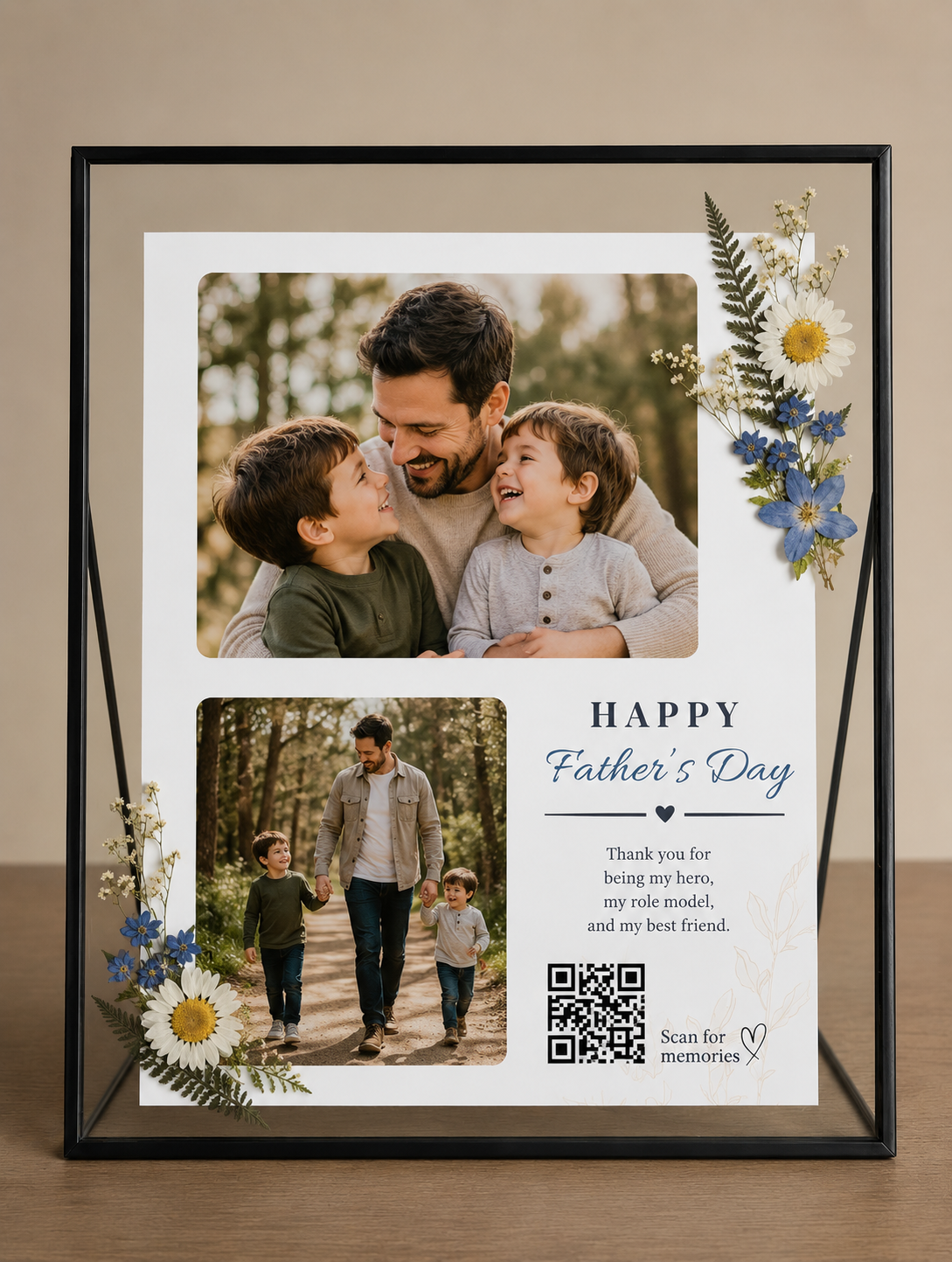 Botanical Memory Frame - Personalized Keepsake