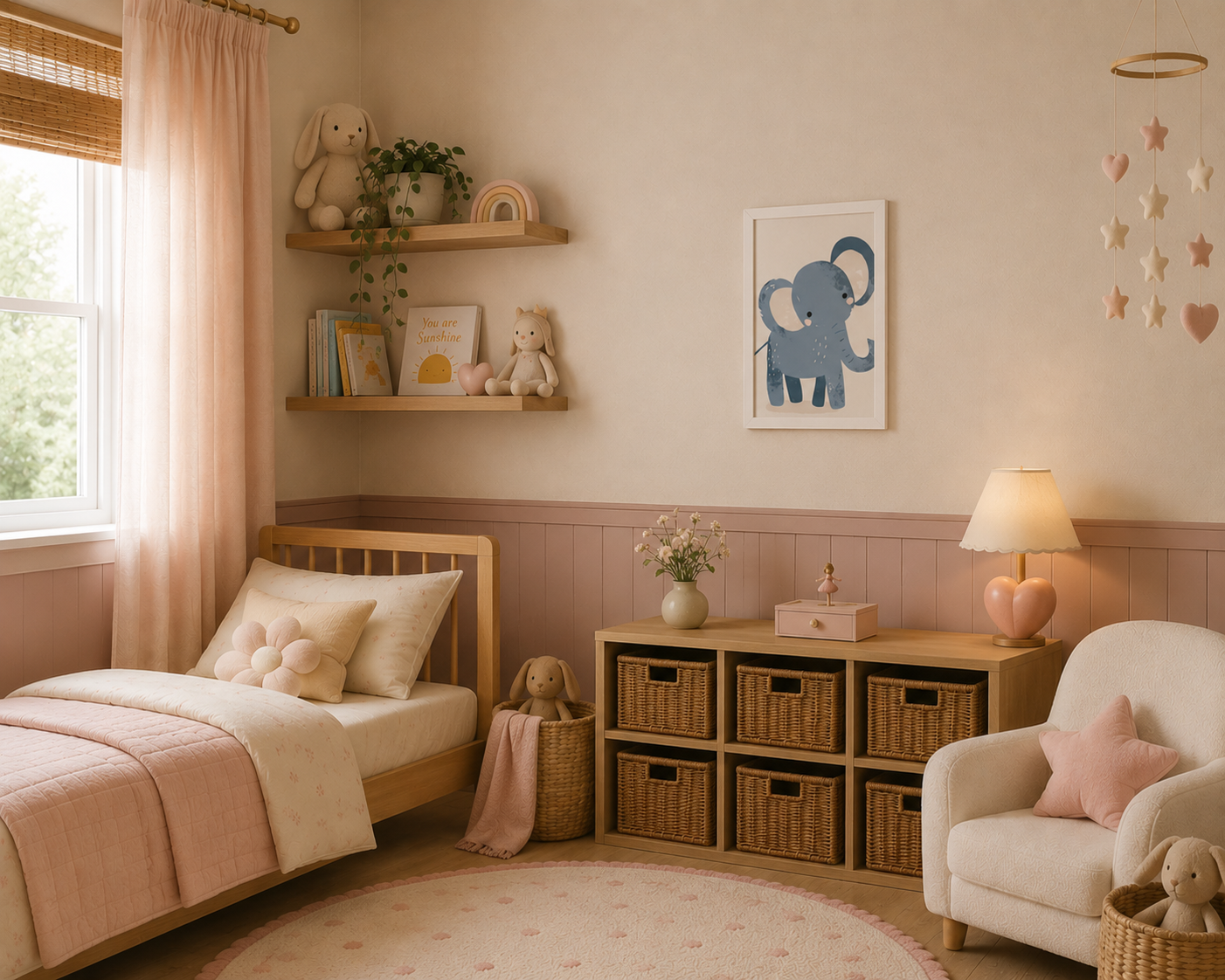 One elephant went out to play - Framed canvas
