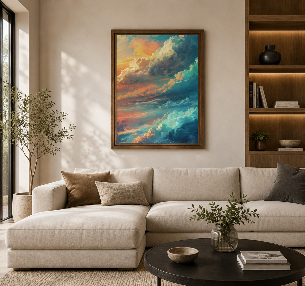 The Sky Was Feeling Dramatic - Framed canvas