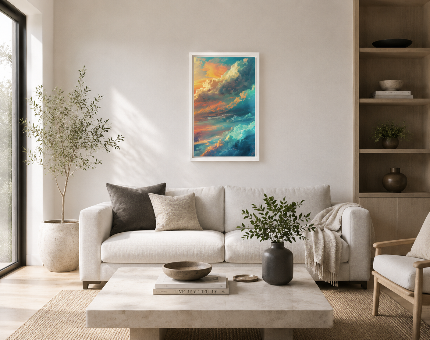 The Sky Was Feeling Dramatic - Framed canvas