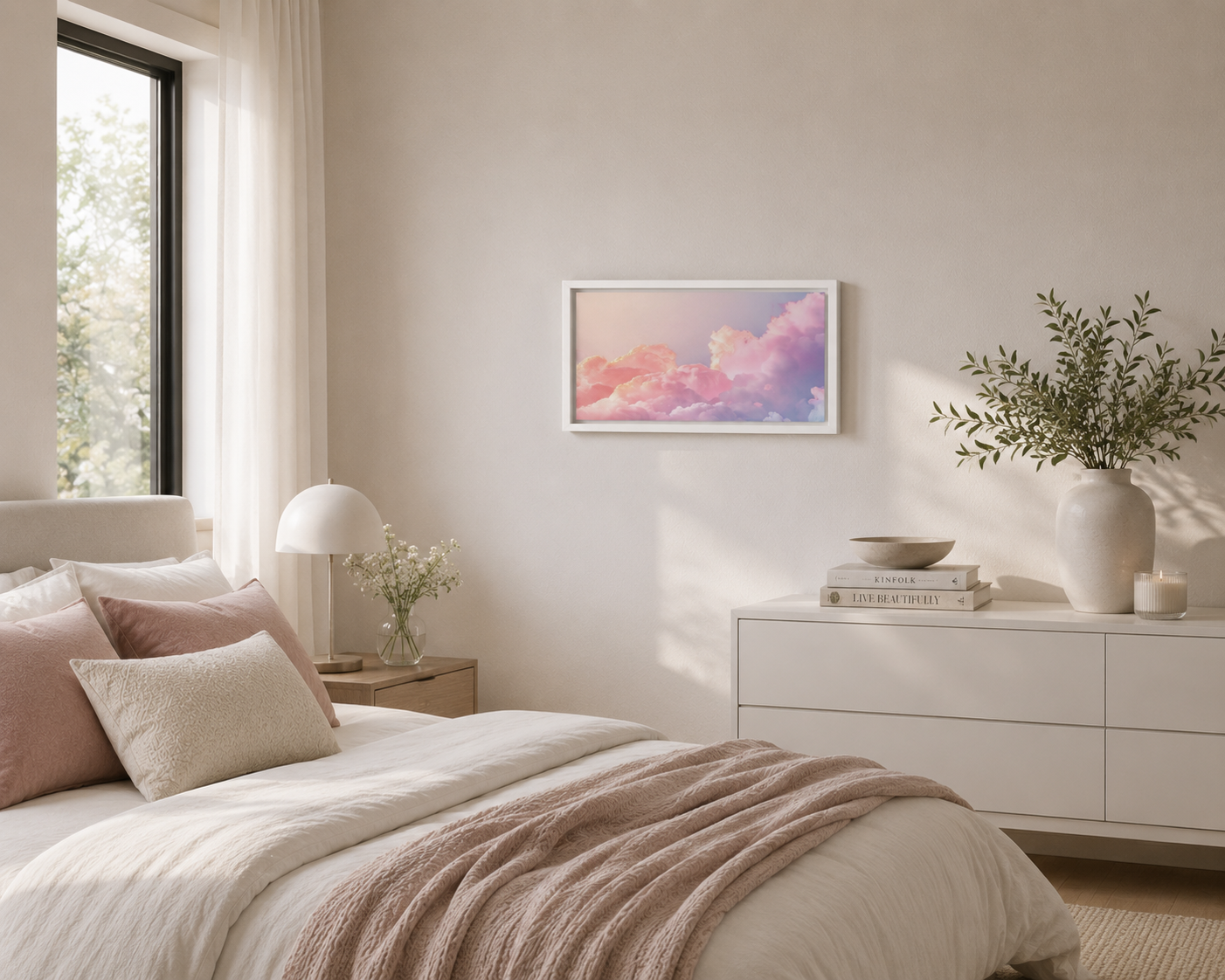 Dreams in Pink - Framed canvas