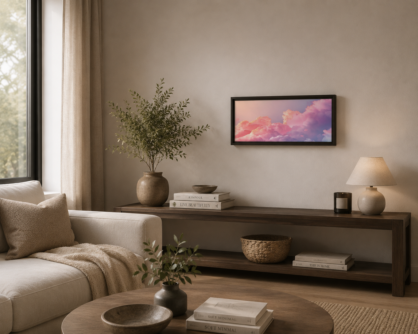 Dreams in Pink - Framed canvas