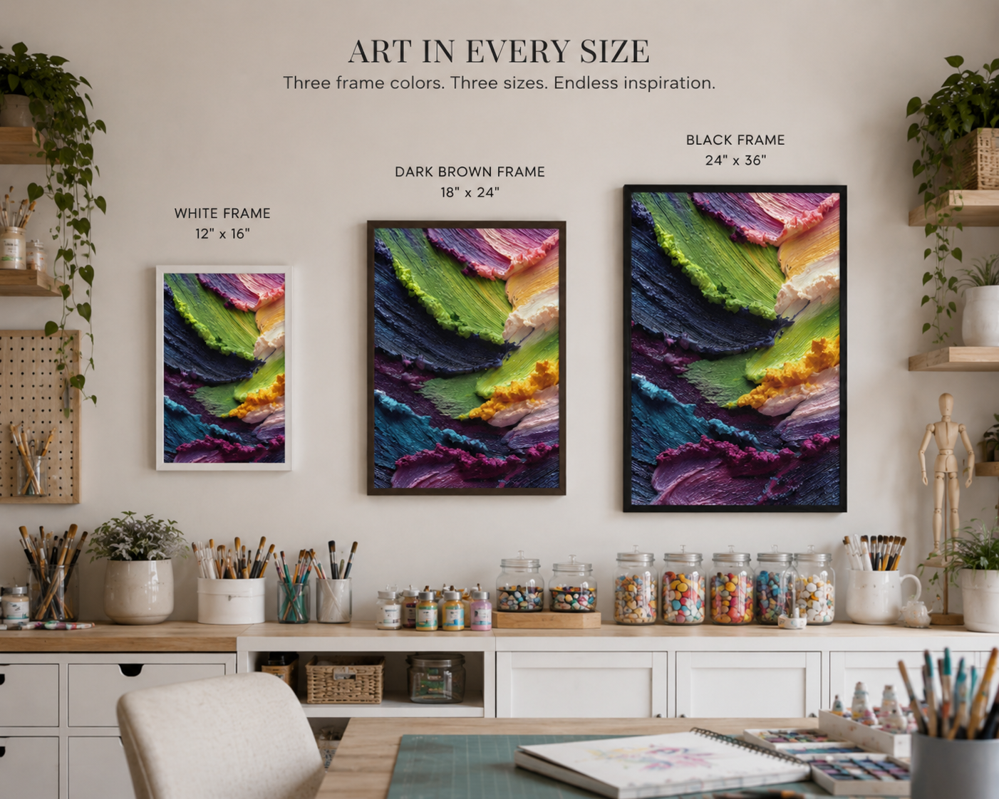 Color Therapy - Framed Canvas