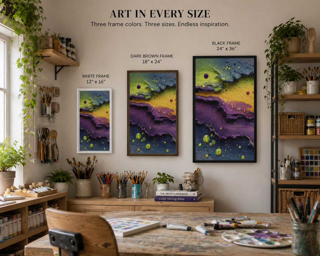 Electric Melt - Framed Canvas