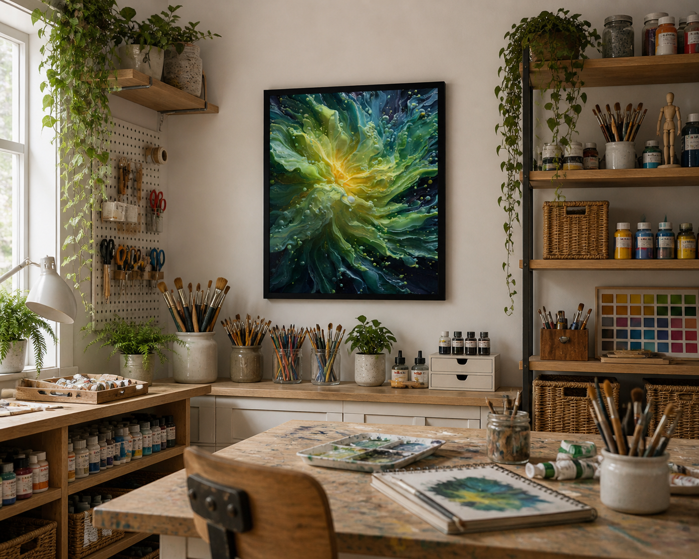 The Ocean Exploded - Framed canvas