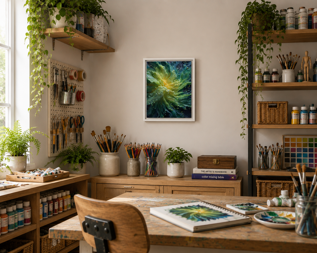 The Ocean Exploded - Framed canvas