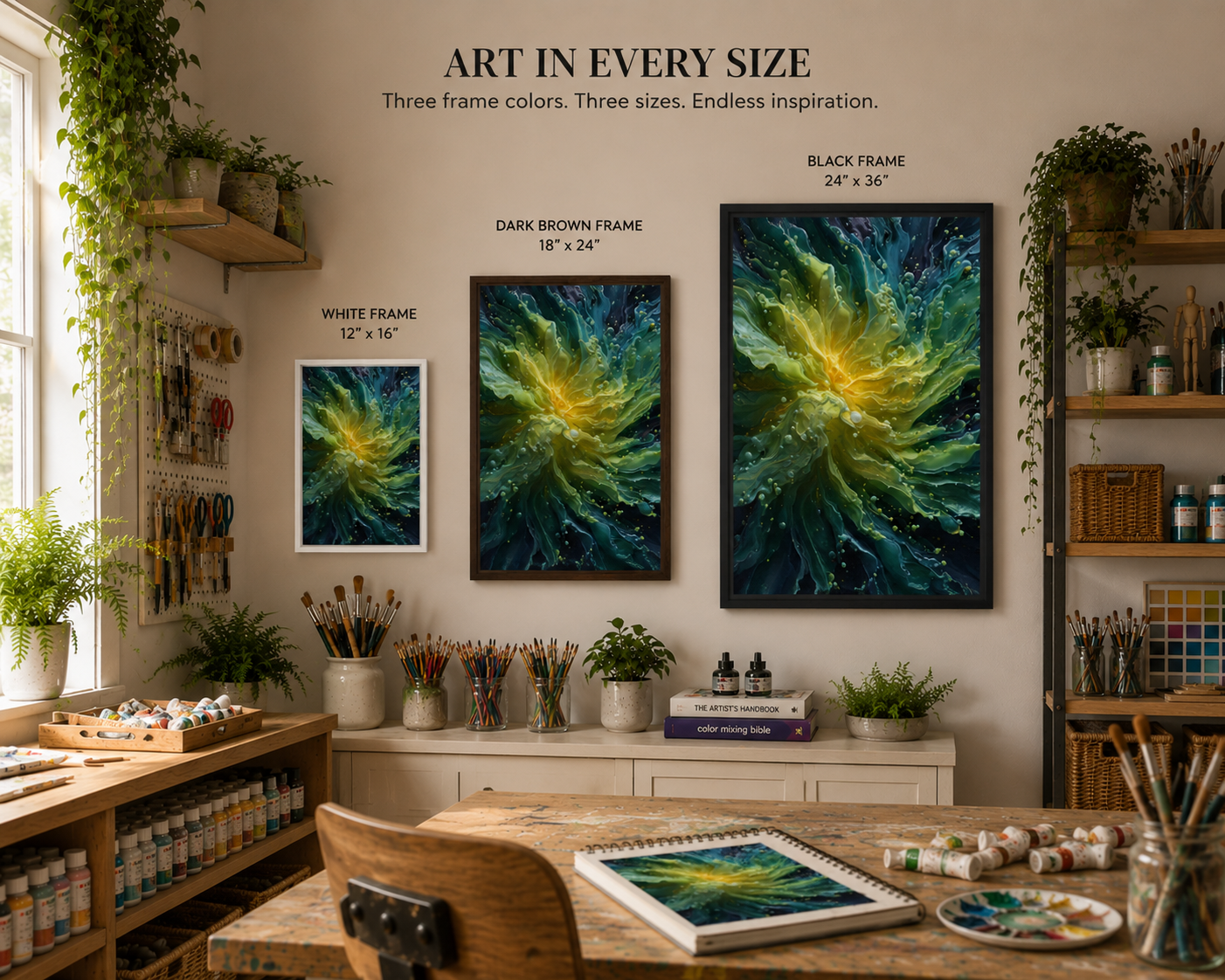 The Ocean Exploded - Framed canvas