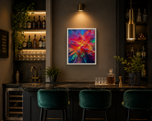Burst of Becoming - Framed canvas