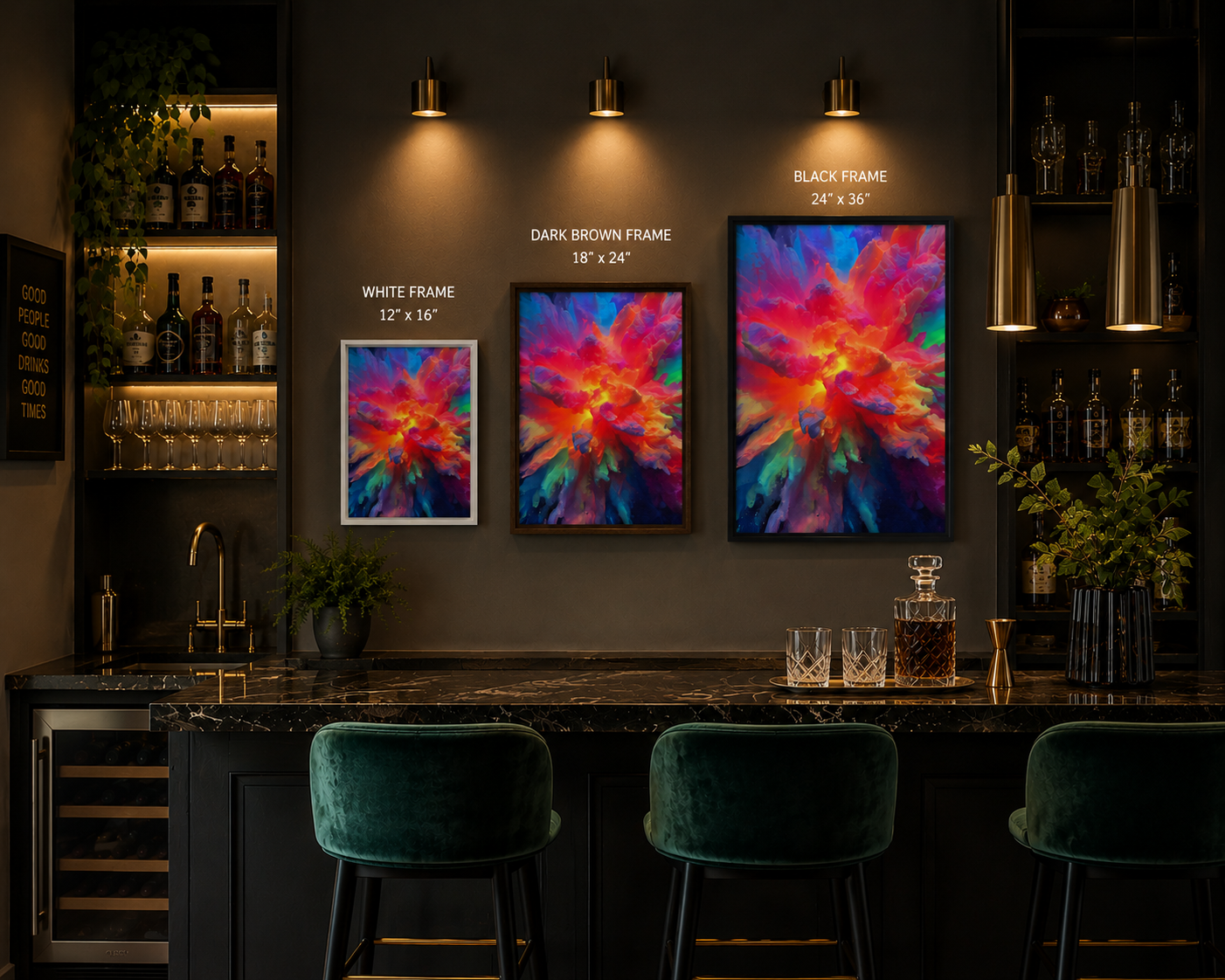 Burst of Becoming - Framed canvas