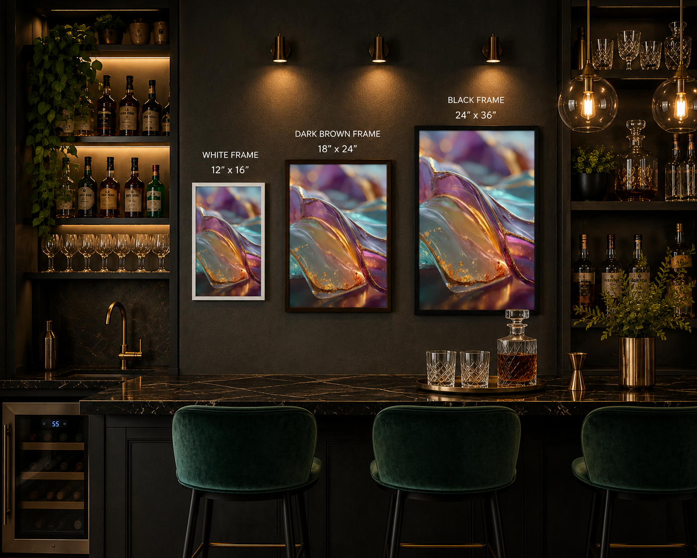 Silk in Motion - Framed canvas