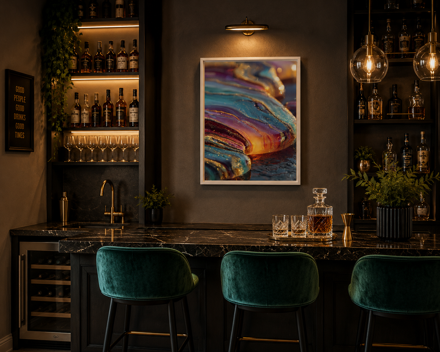 When Lava Became Glam - Framed canvas