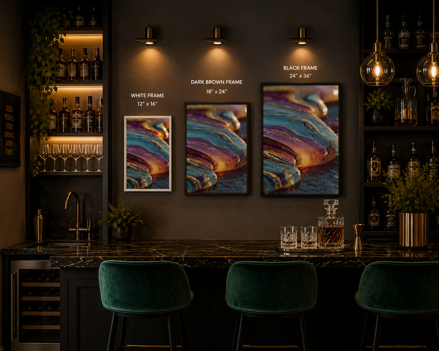 When Lava Became Glam - Framed canvas