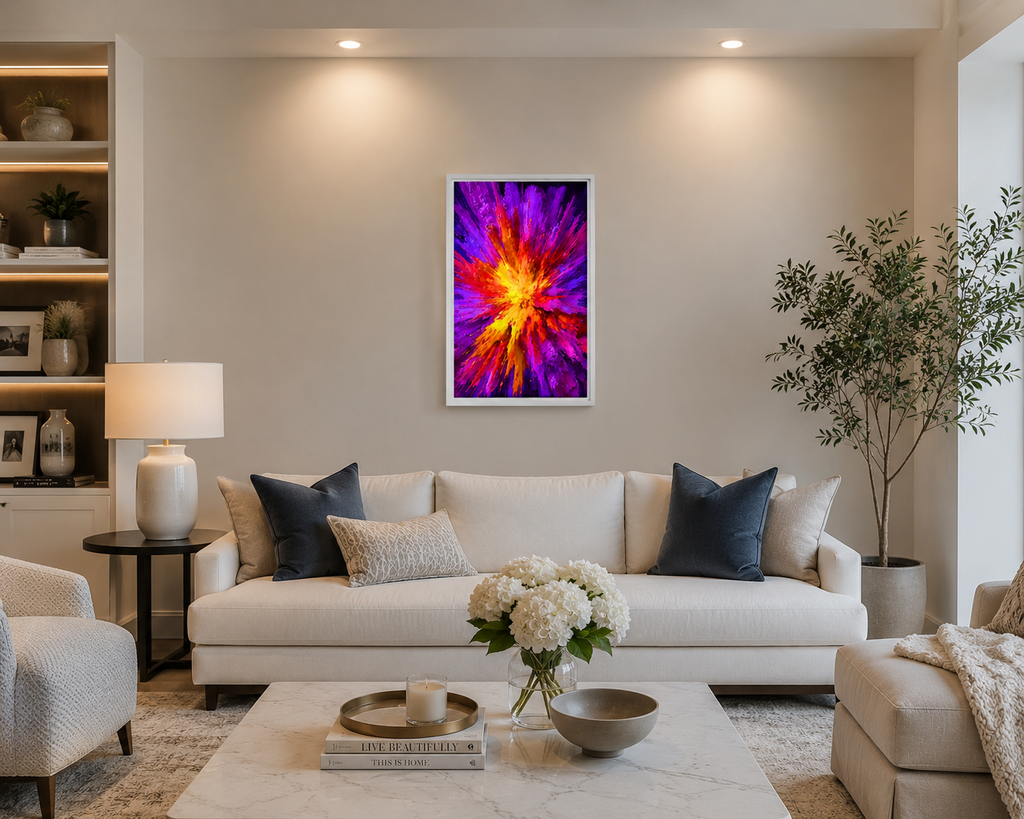 The Universe Sneezed - Framed canvas