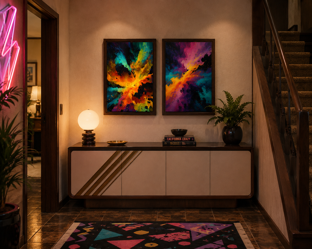 Cosmic Temper Tantrum - Framed canvas