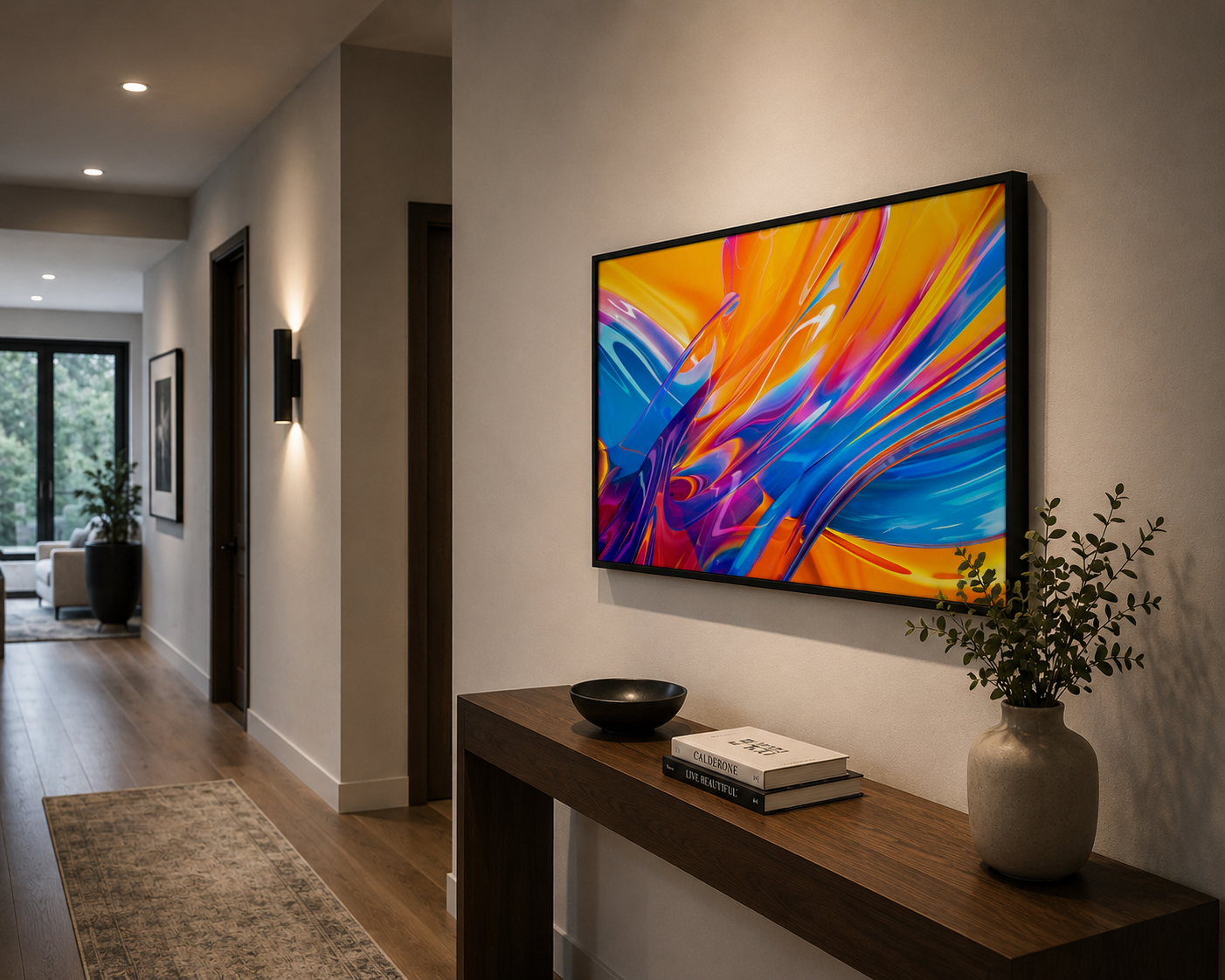 Sunset on WiFi - Framed canvas