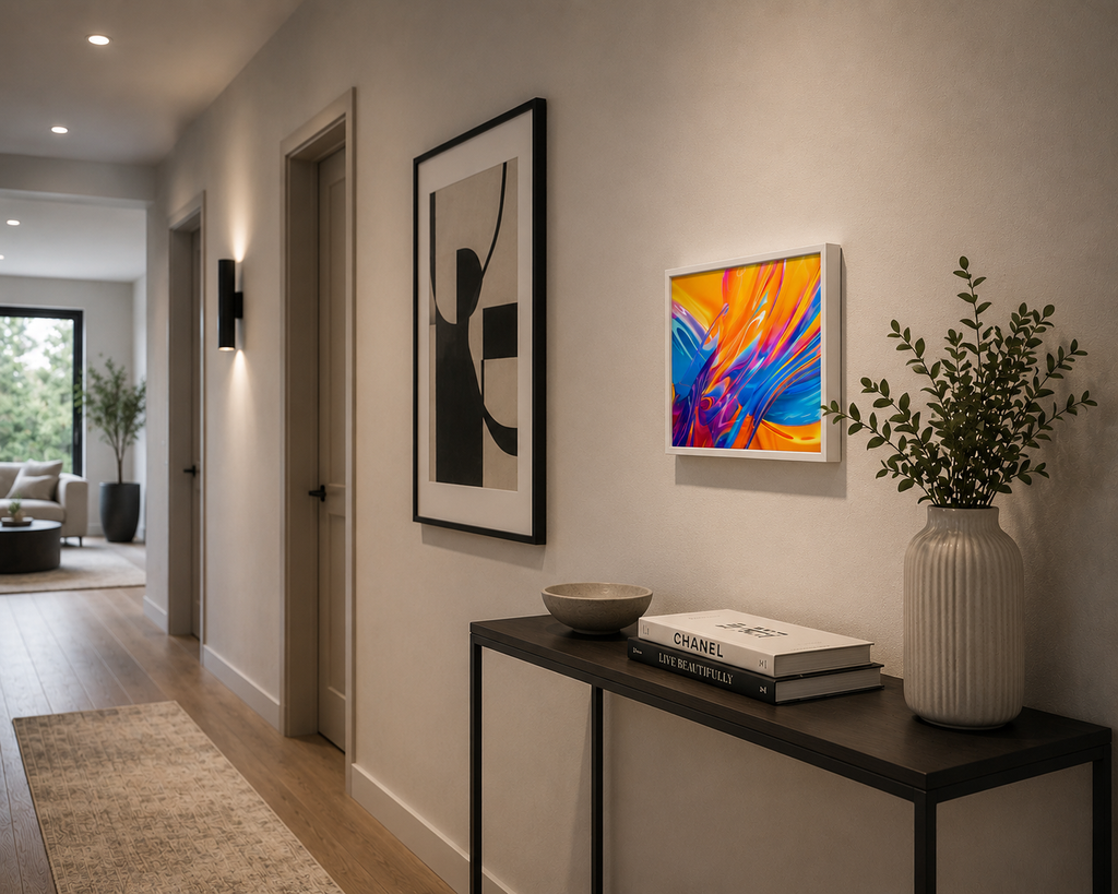 Sunset on WiFi - Framed canvas
