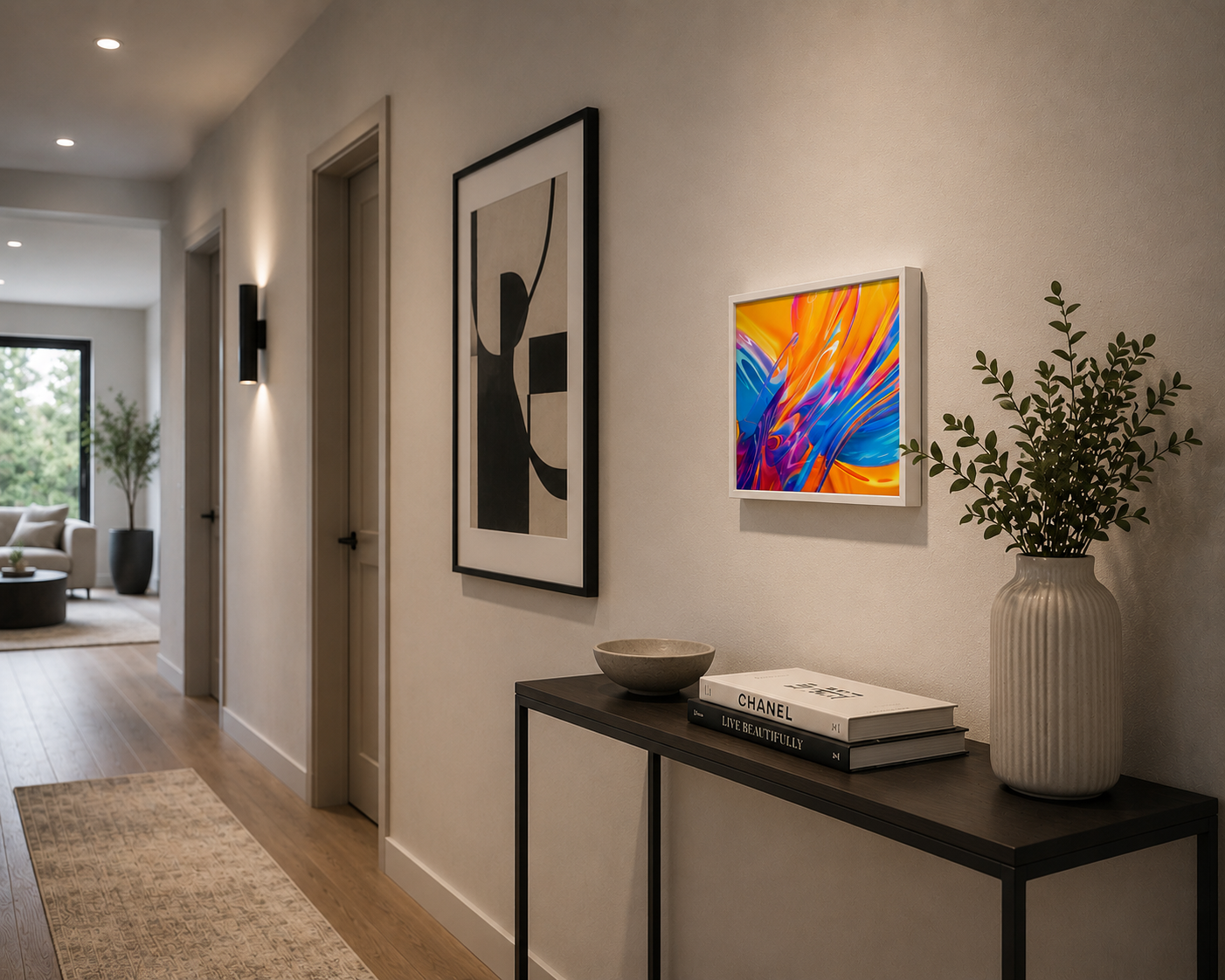 Sunset on WiFi - Framed canvas