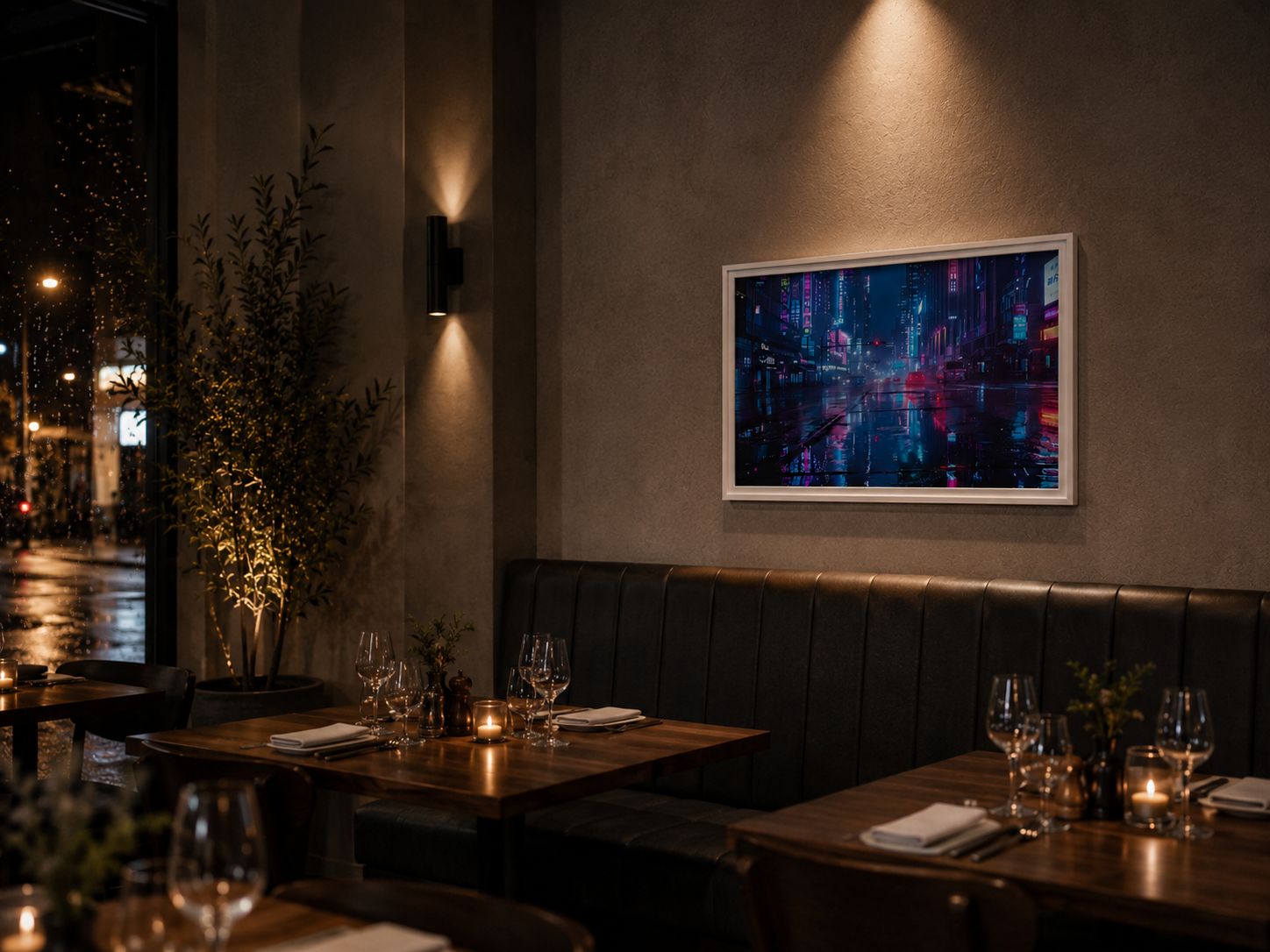 Midnight Currents - Framed canvas