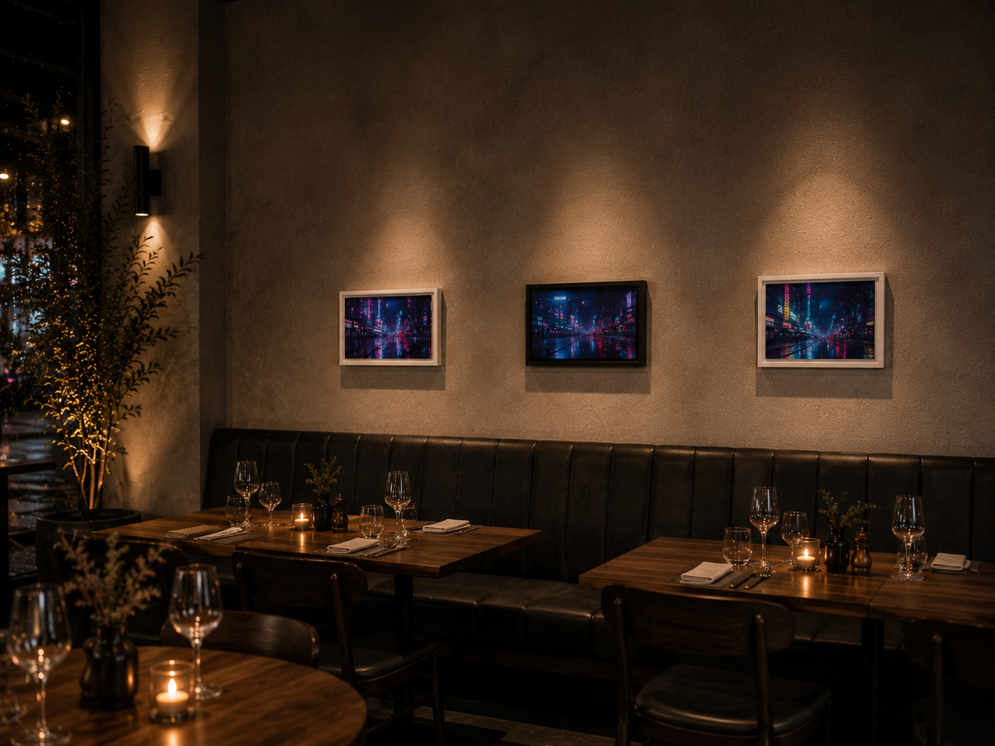 Midnight Currents - Framed canvas