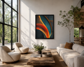 Abstract Hug - Framed canvas