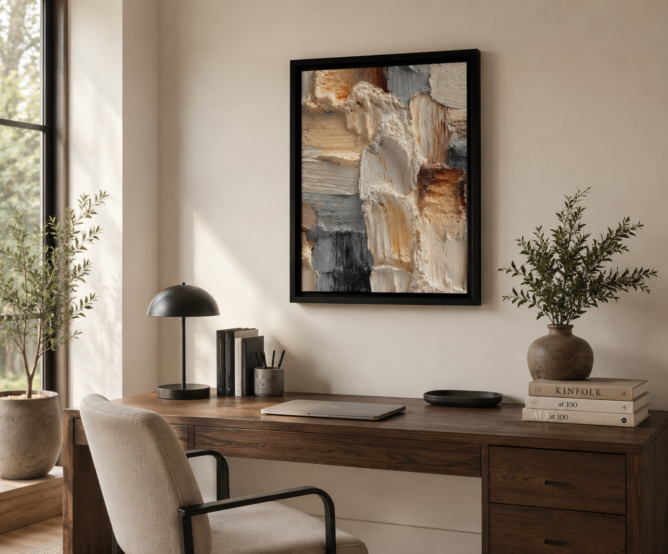Muted Terrain - Framed canvas