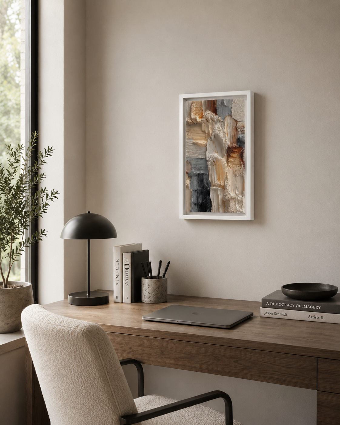 Muted Terrain - Framed canvas
