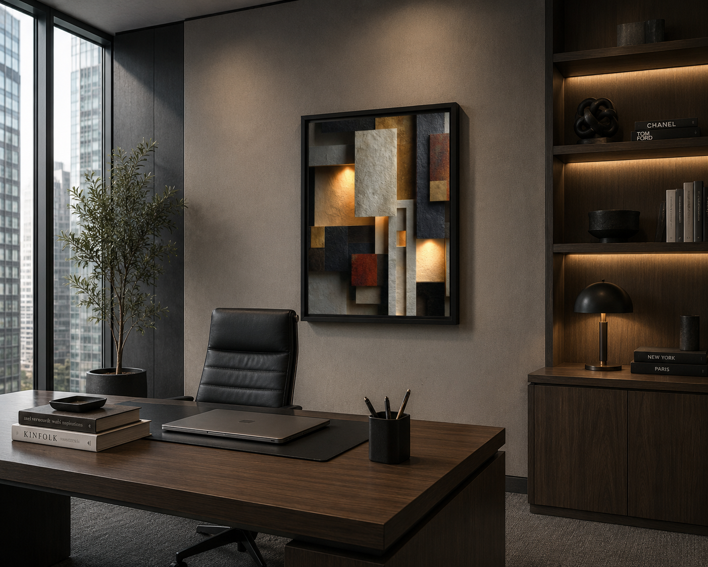 Corporate Tetris - Framed canvas
