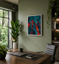 The City at 2x Speed - Framed canvas