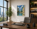 Clocked Out Mentally - Framed canvas