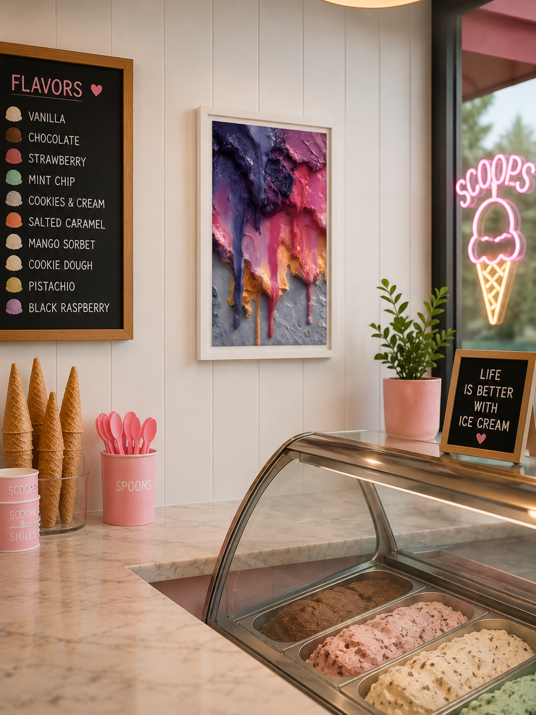 Emotional Ice Cream - Framed Canvas