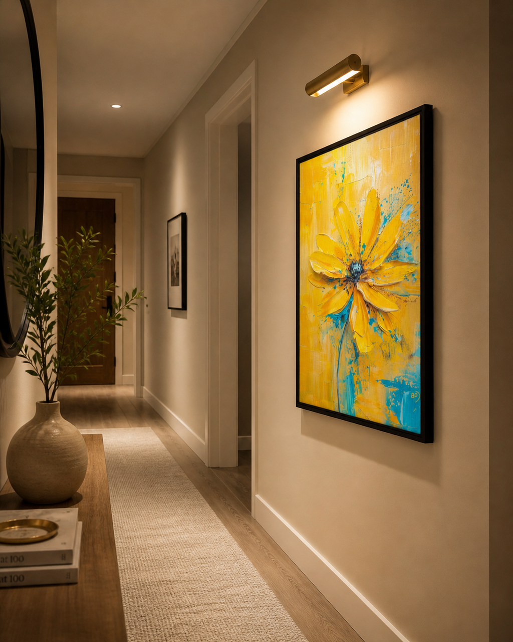 Yellow Flower - Framed canvas
