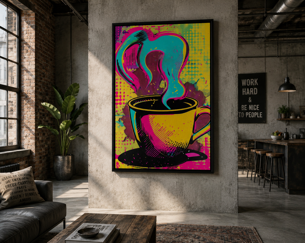 Coffee Cup - Framed canvas