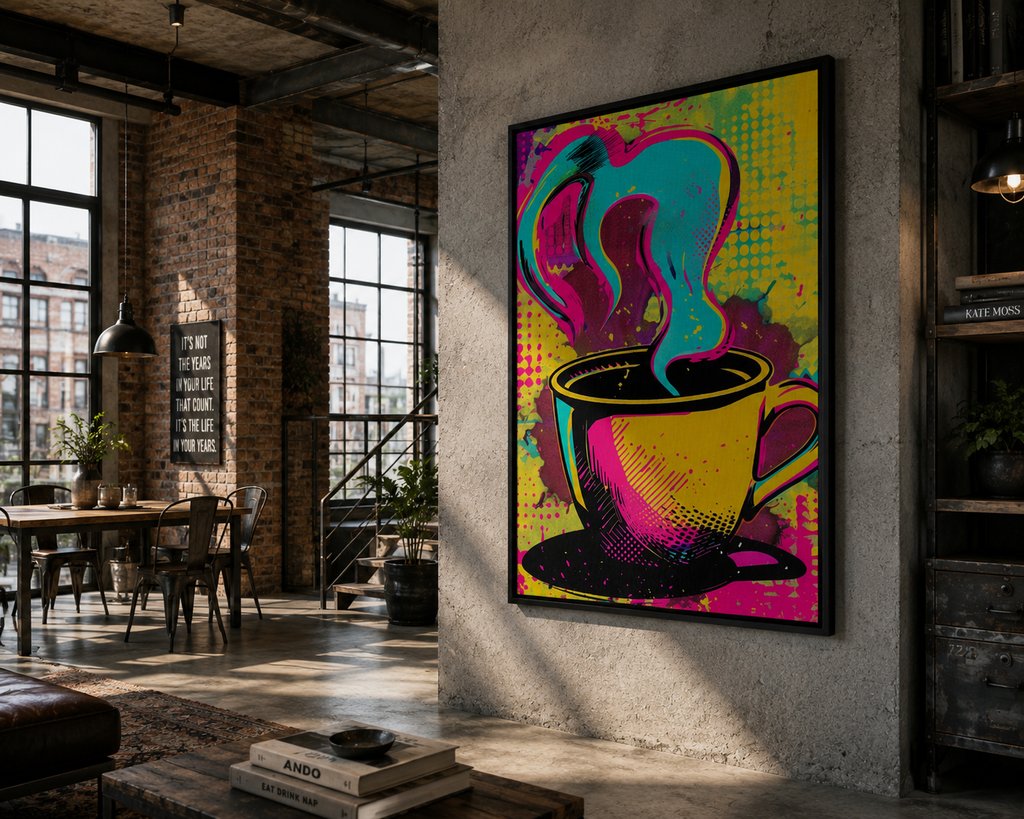 Coffee Cup - Framed canvas