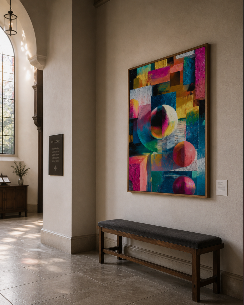 Many Squares - Framed canvas
