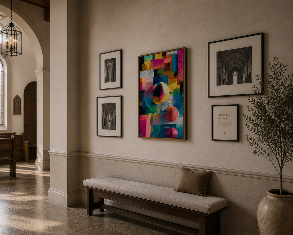 Many Squares - Framed canvas