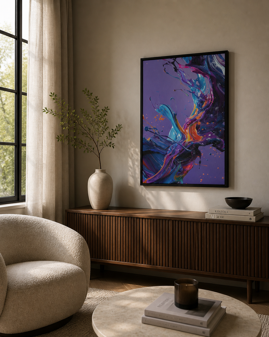 Purple Space - Frame Canvas
