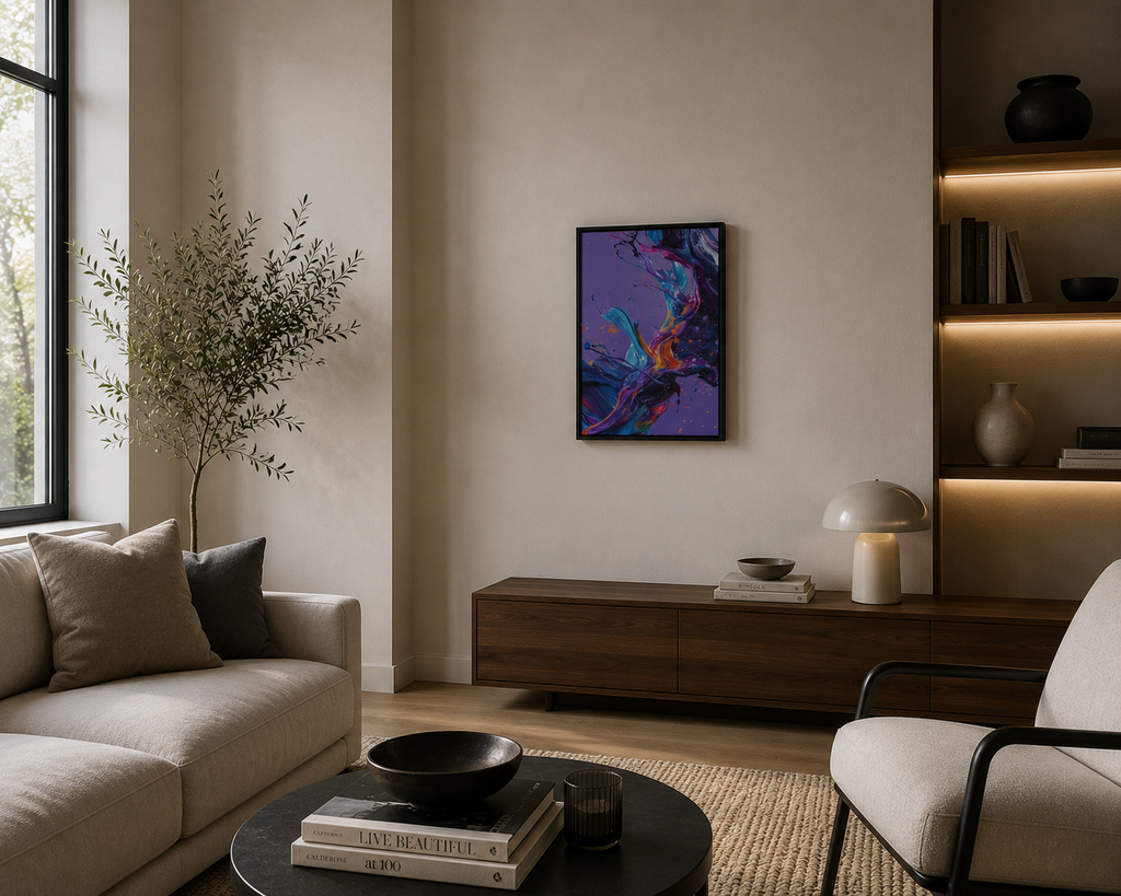 Purple Space - Frame Canvas