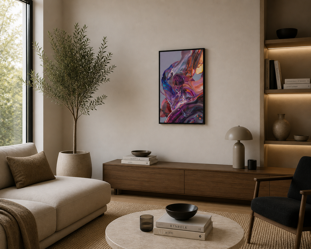 Oily Purple - Frame Canvas