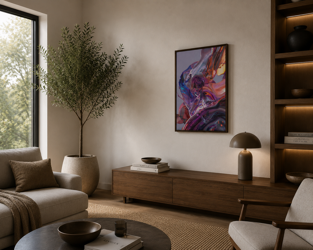 Oily Purple - Frame Canvas