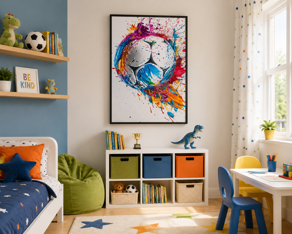 Soccer Fun - Framed canvas