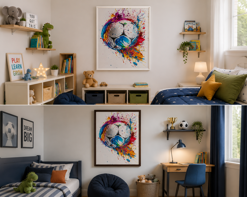 Soccer Fun - Framed canvas