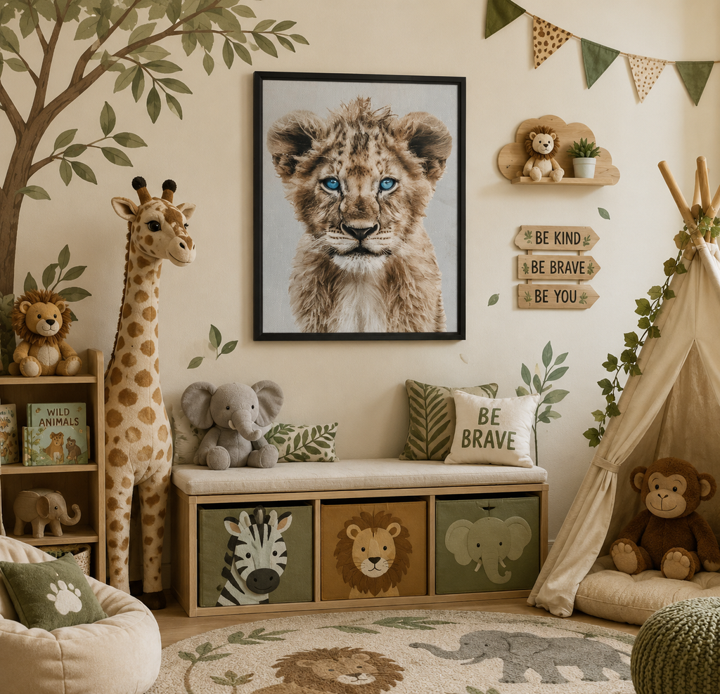 Cub - Framed canvas