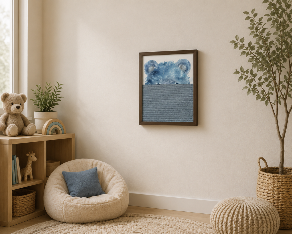 Peekaboo - Framed canvas