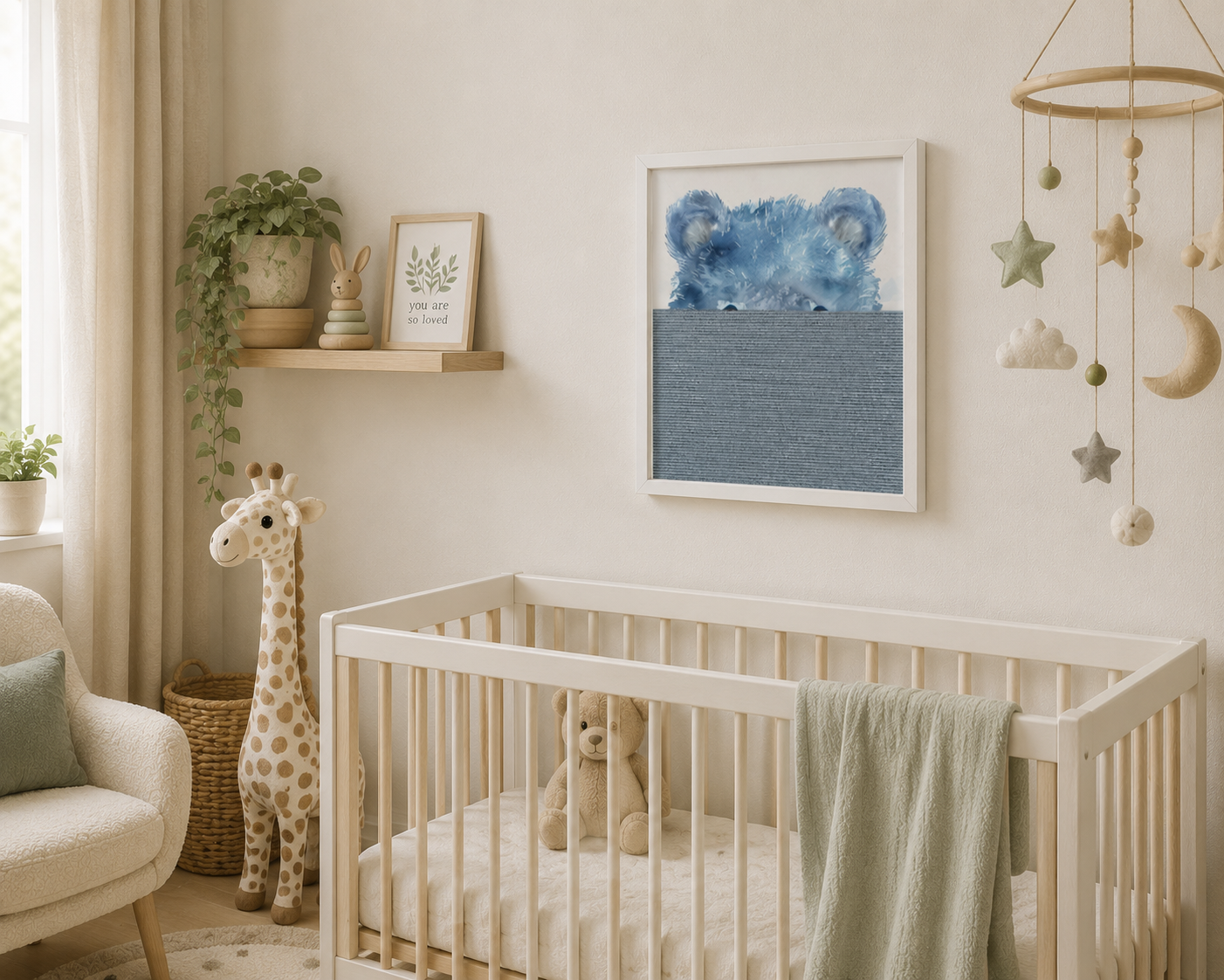 Peekaboo - Framed canvas