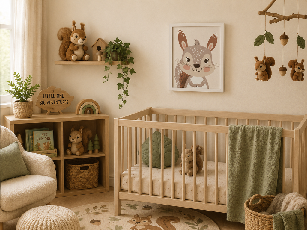 Squirrel Baby - Framed canvas
