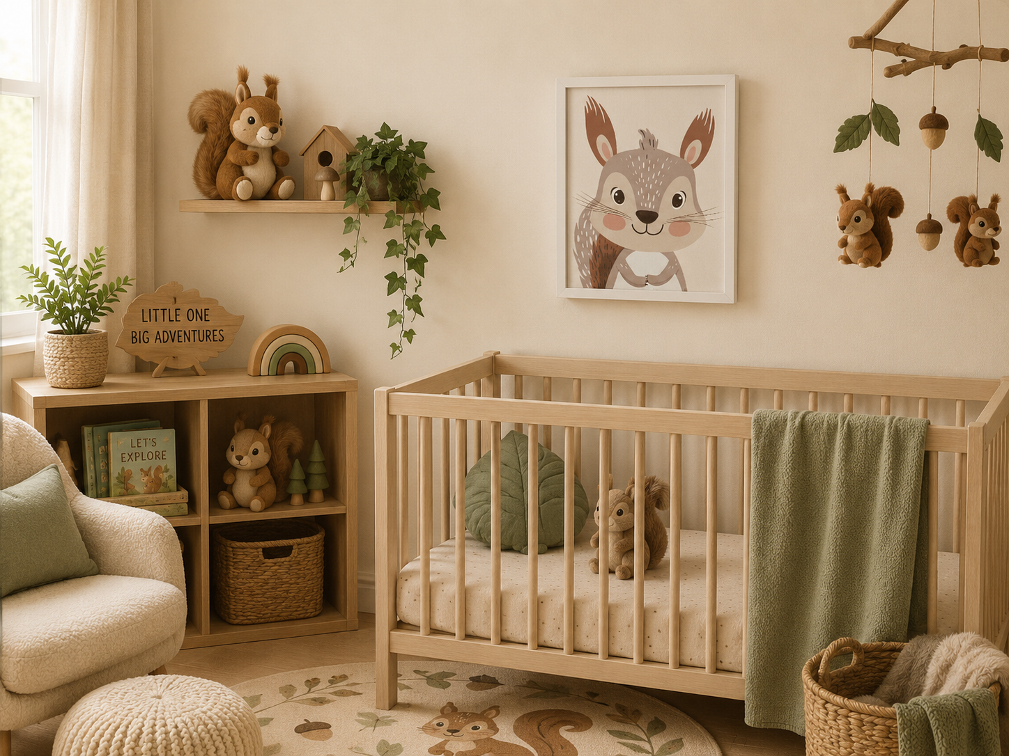 Squirrel Baby - Framed canvas