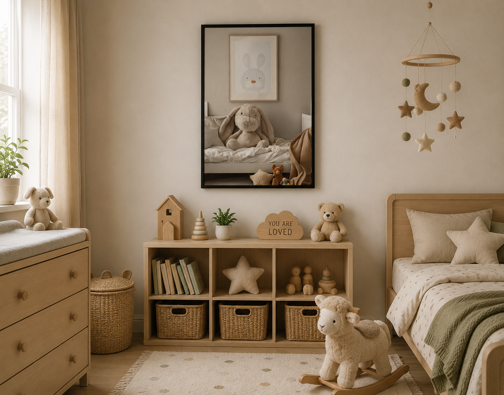 Petrified Bunny - Framed canvas